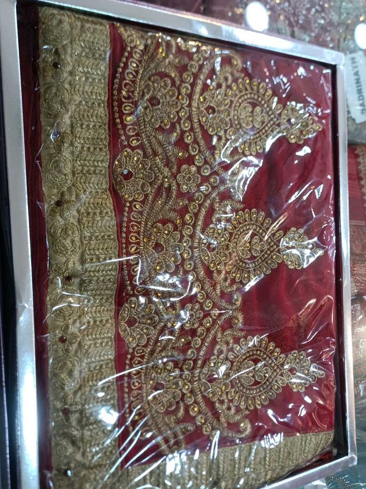 Elegant Red &amp; Gold Saree