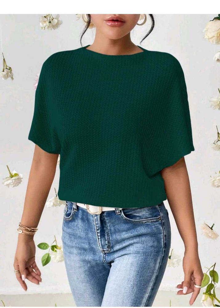 Green Knit Top
