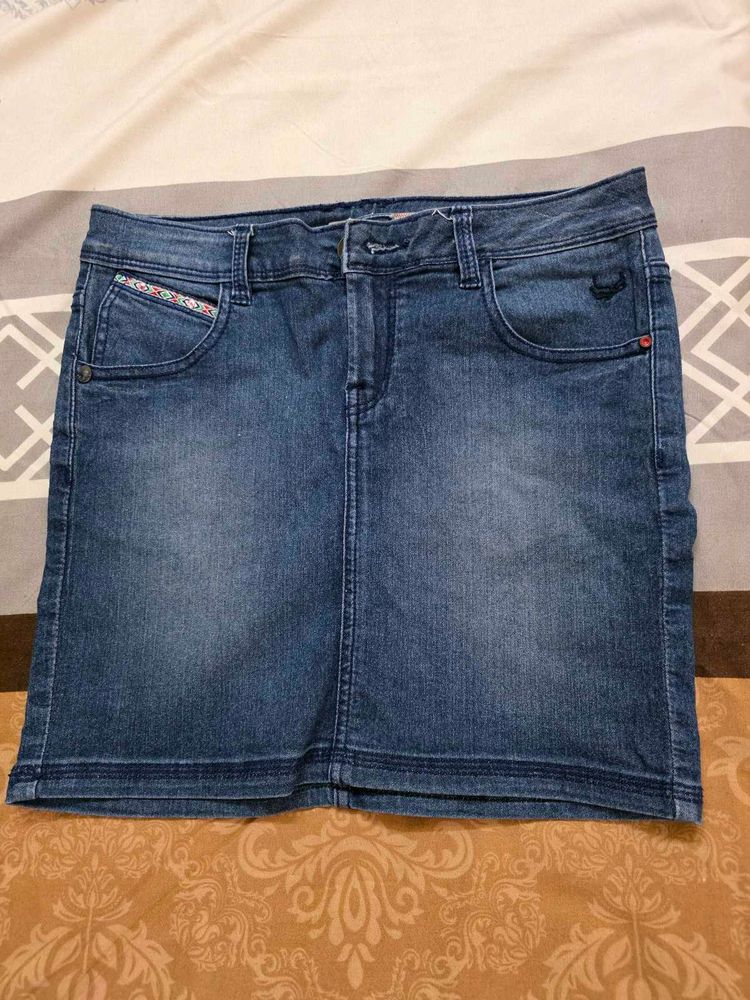 Denim Mini Skirt