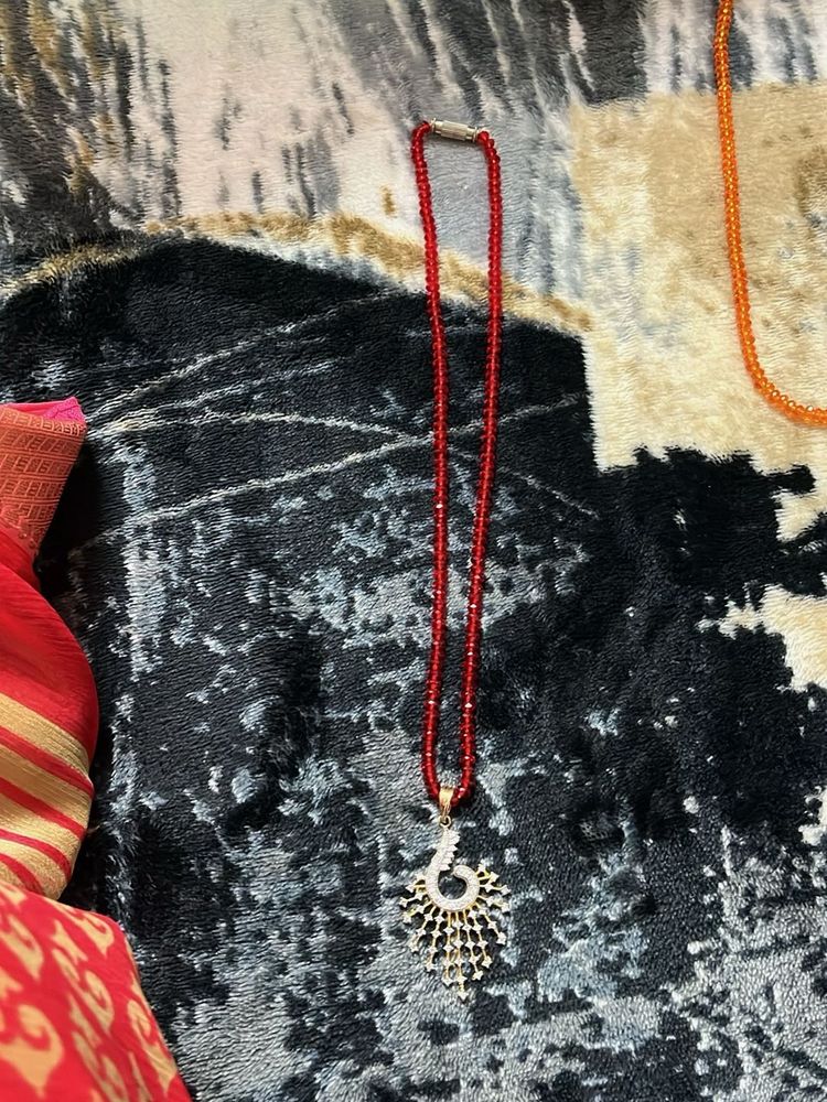 combo set Beaded Pendant Necklace