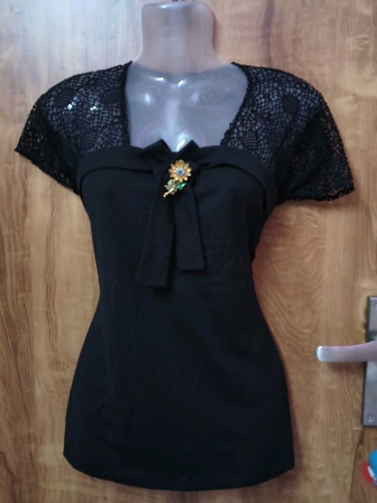 Elegant Black Lace Top