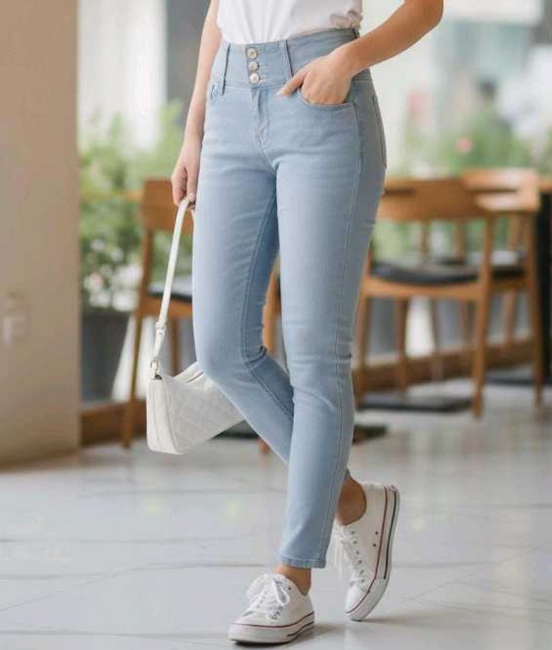 Stylish Light Blue Skinny Jeans