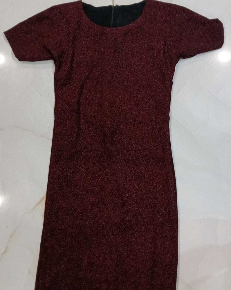 Burgundy Bodycon Dress