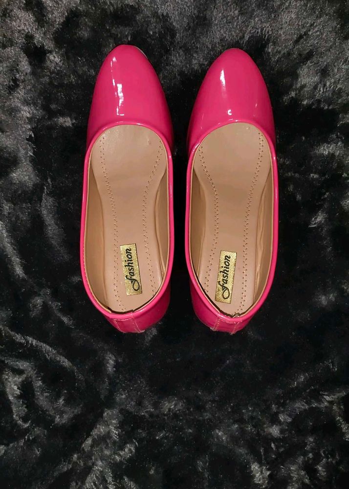 Pink Patent Leather Ballet Heels