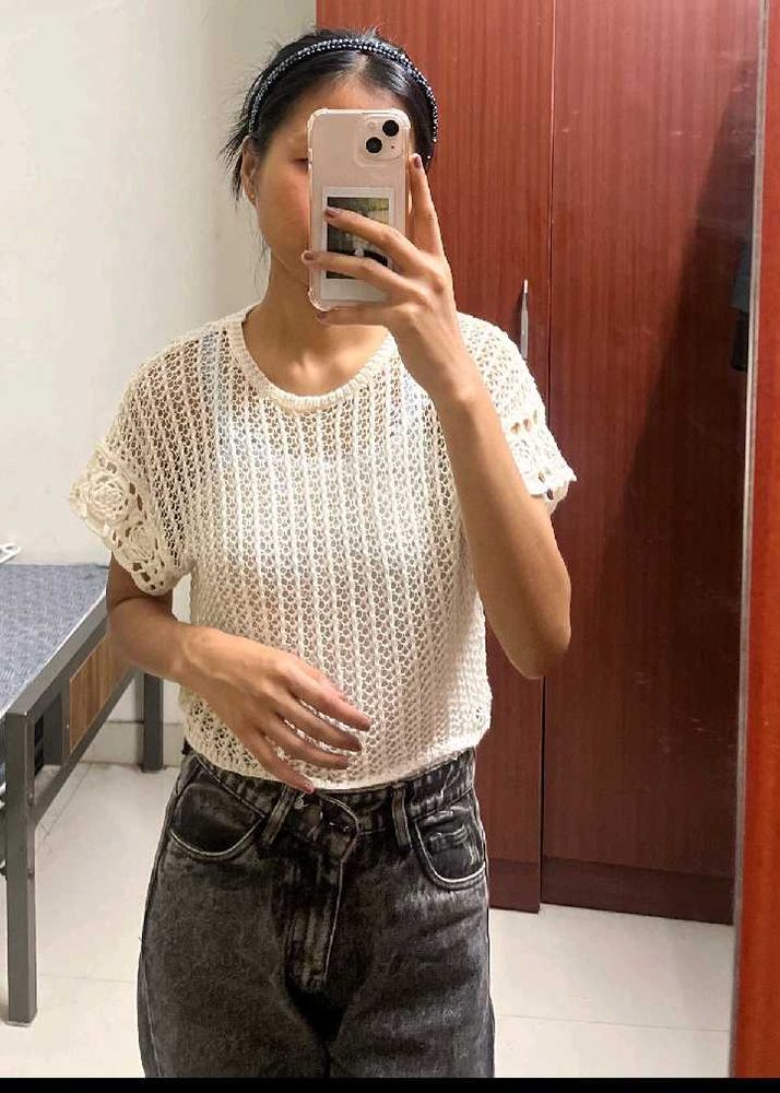 Crochet Knit Top - Casual Chic