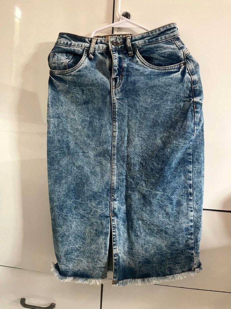 Pencil  Denim Skirt