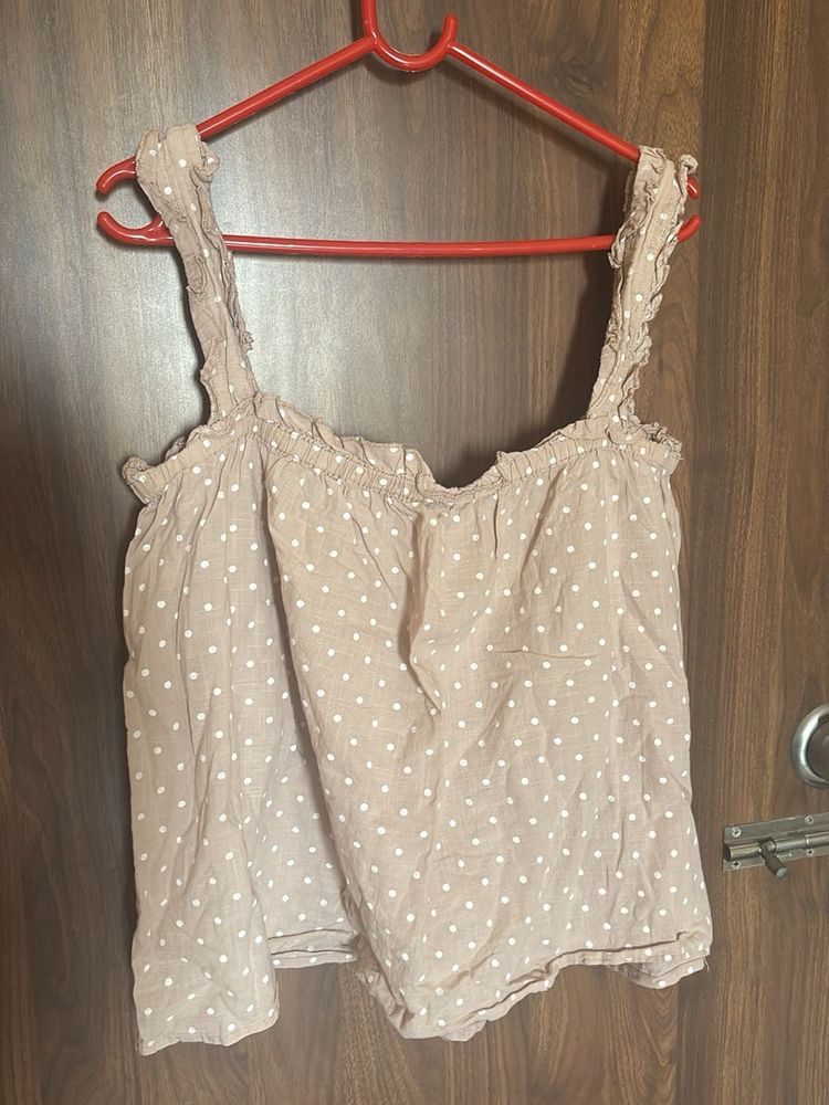 Polka Dot Sleeveless Top