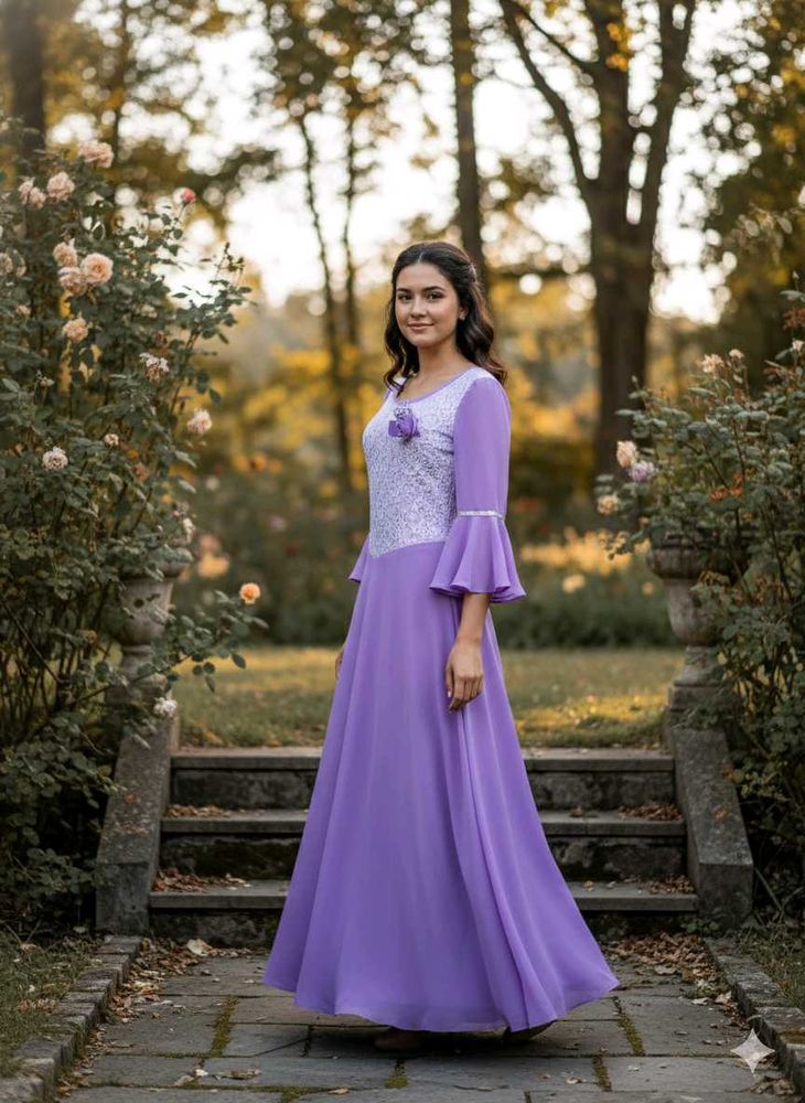 Elegant Lavender Occasion Dress
