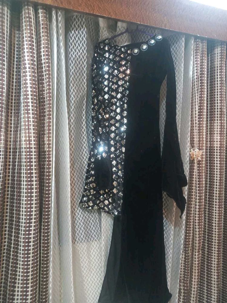Black Sequin Party Dress For Women