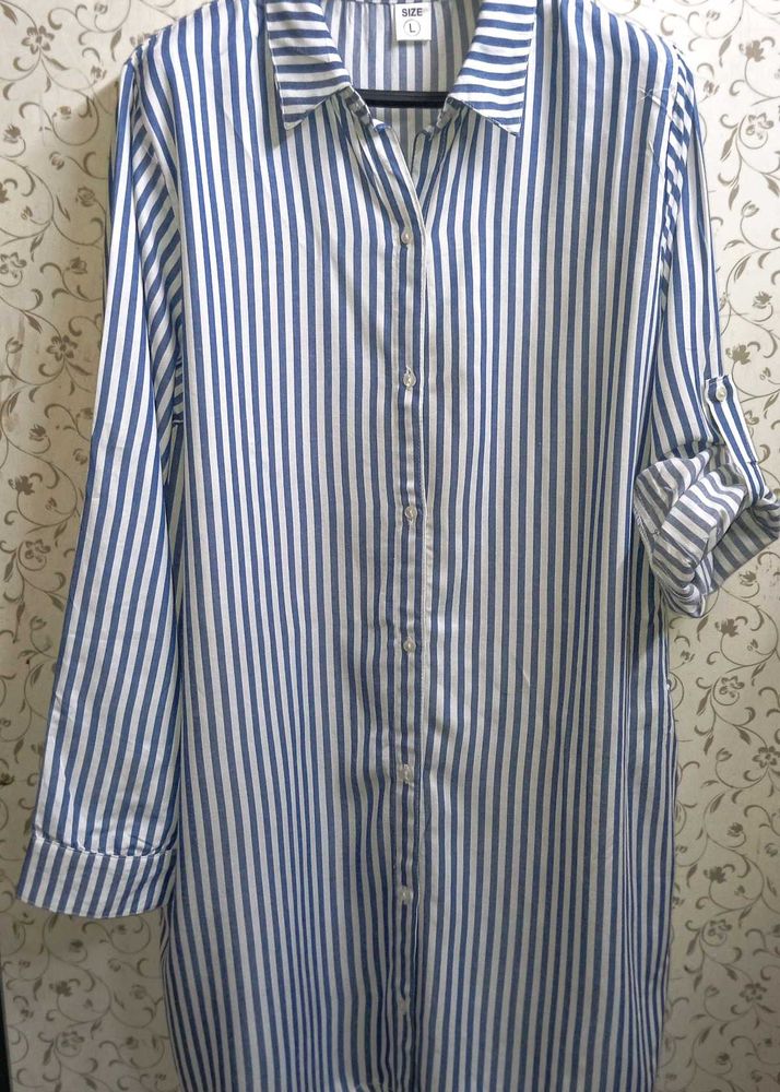 Stripe Shirt Dress