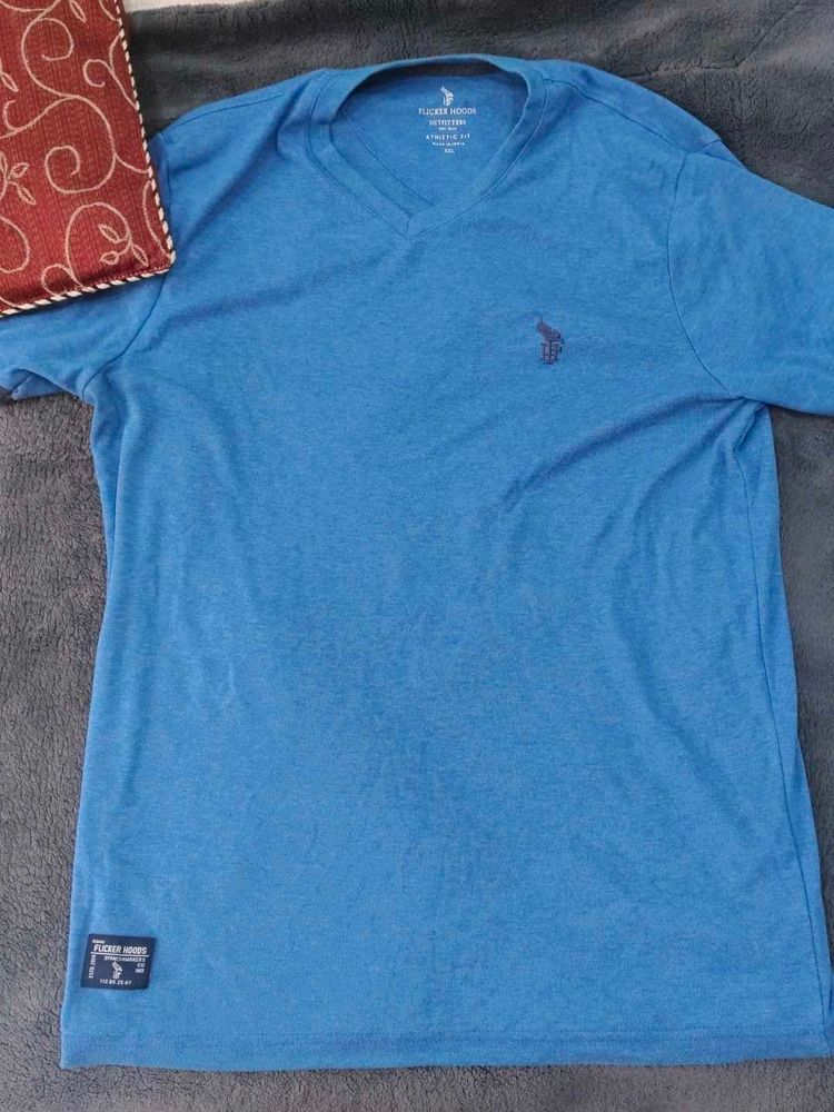 Blue V-Neck T-Shirt