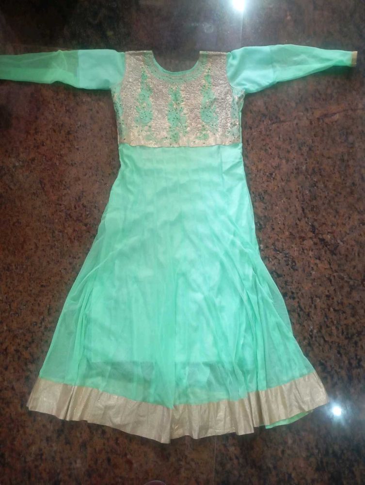 Elegant Mint Green Anarkali Kurta