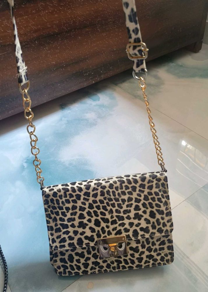 Chetah Print Sling Bag