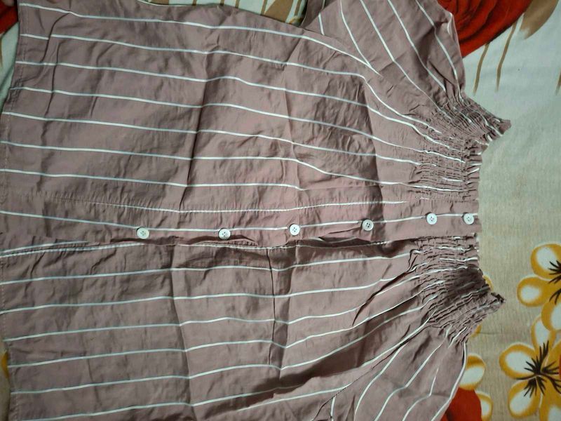 Striped Button-Down Top