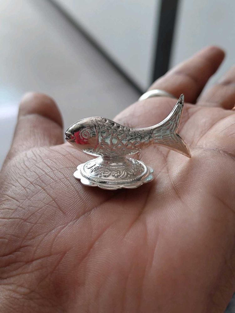 Pure Silver Fish For Laxmi Pooja Used