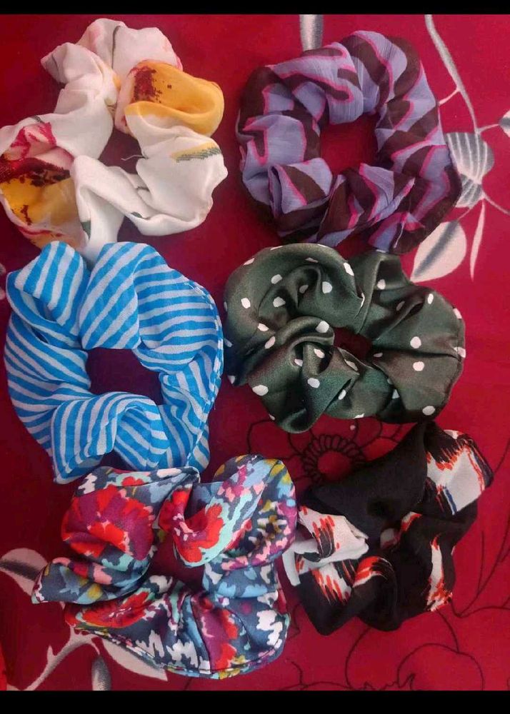 Pack Of 6 Scrunchies