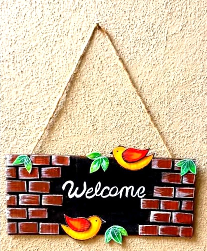 Cardboard DIY  Welcome Board