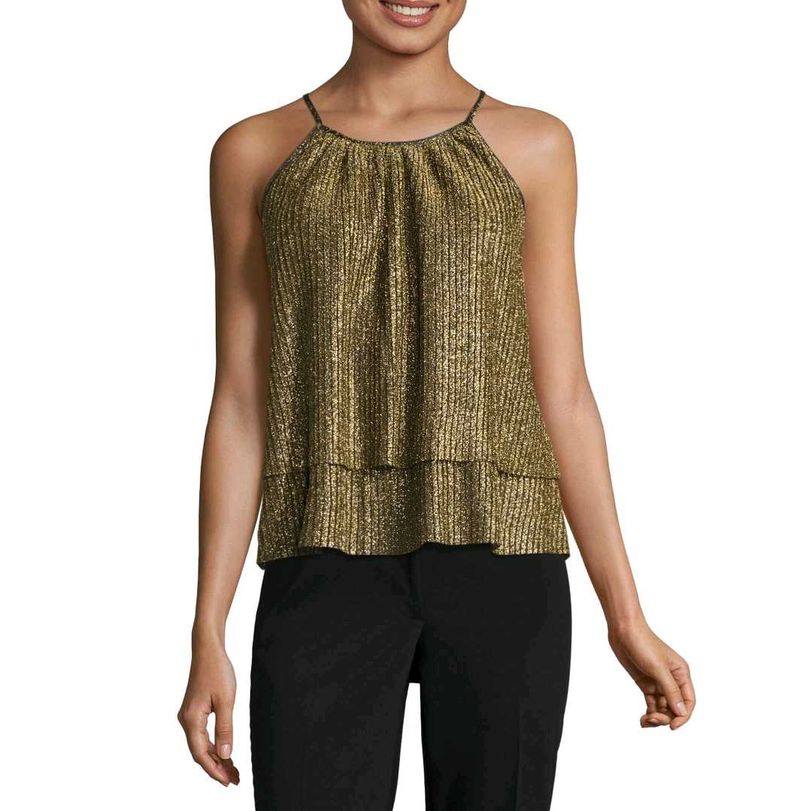 🪙Golden Sparkly Cape Top