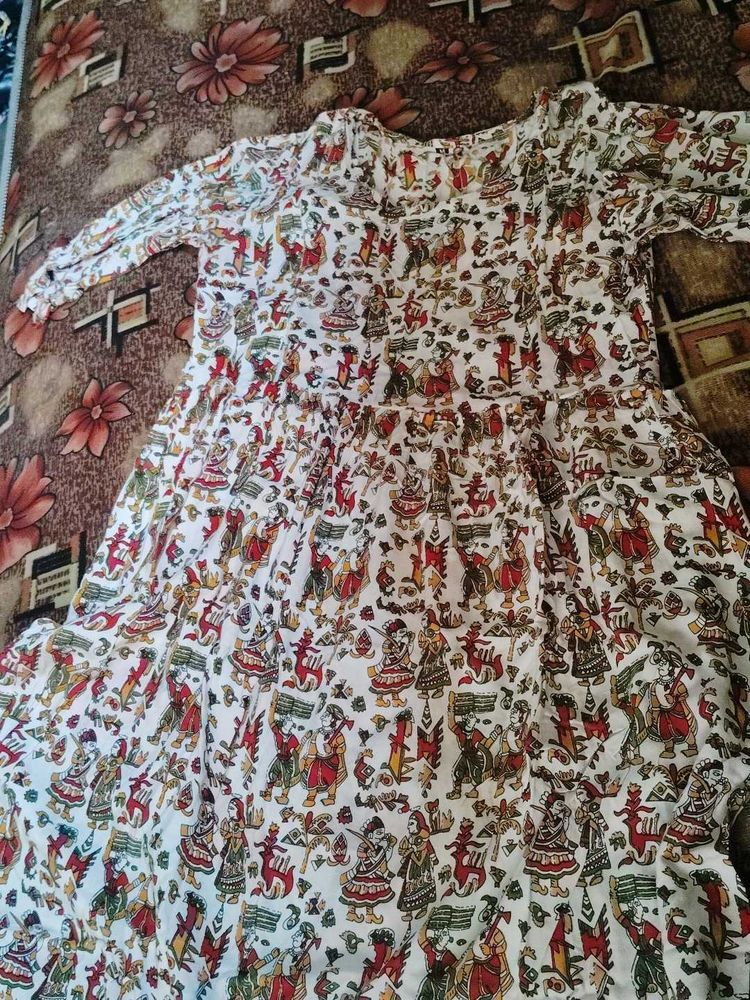 White Patterned Dress