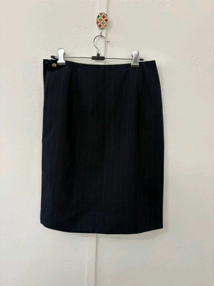 Pinstripe Pencil Skirt