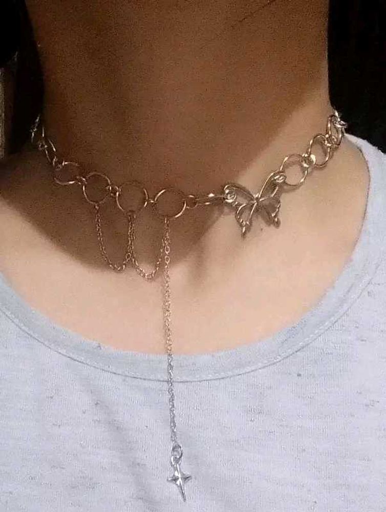 Butterfly Star Chain Choker