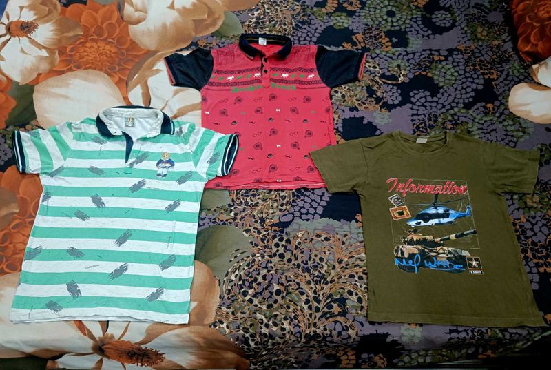 Pack Of Three Boys T-shirts Summer Special