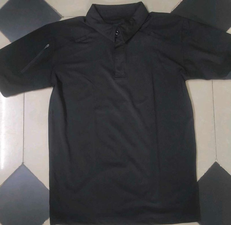 Size (M)Black Tactical Polo Shirt