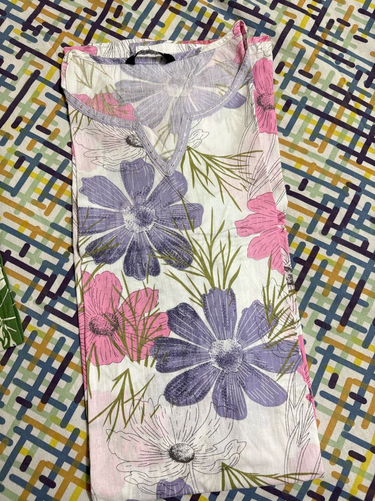 Floral Print Kurta