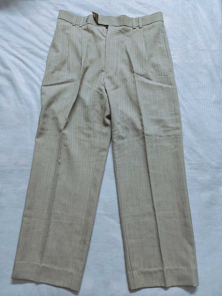 🆕 Striped Beige Formal Pants