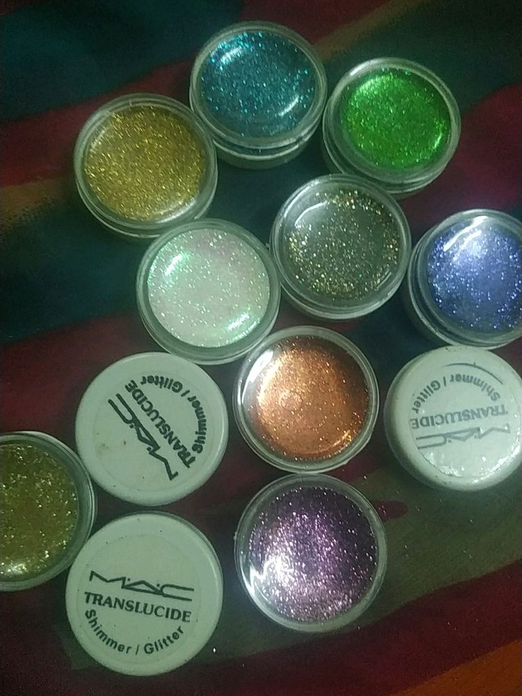 Combo Of MAC Shimmer Glitter 12 Shades.