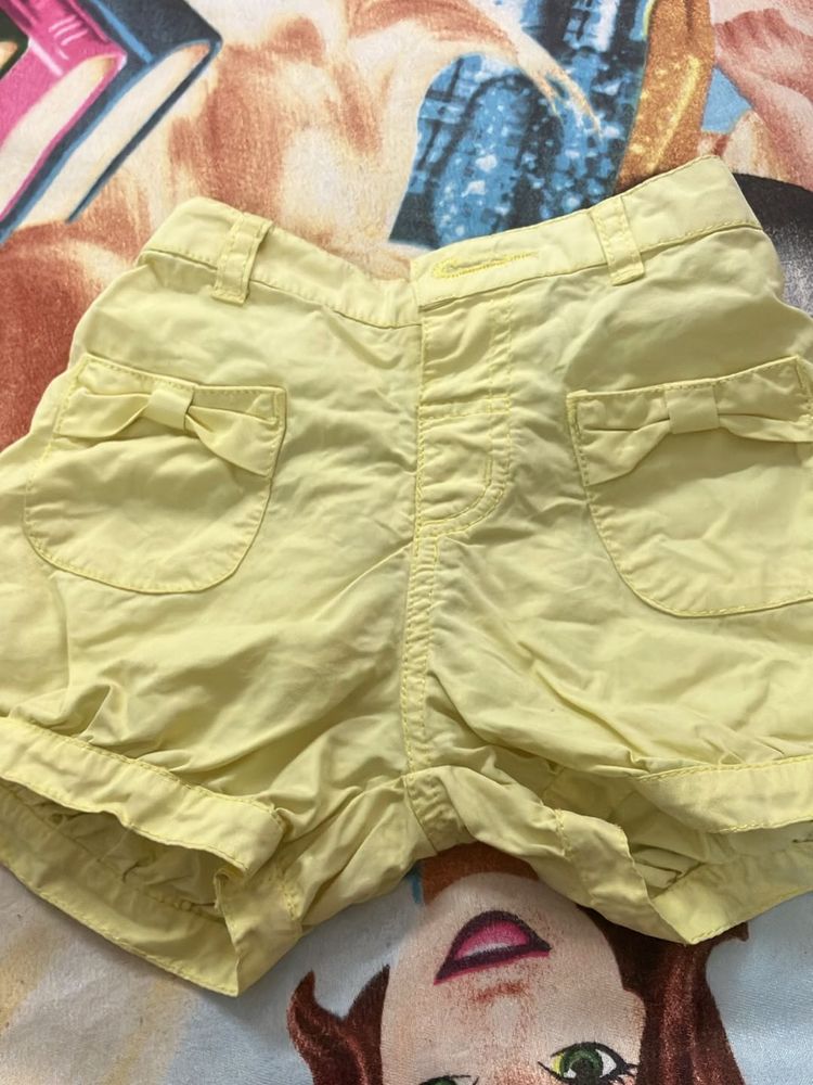 Yellow Shorts 6m -18m