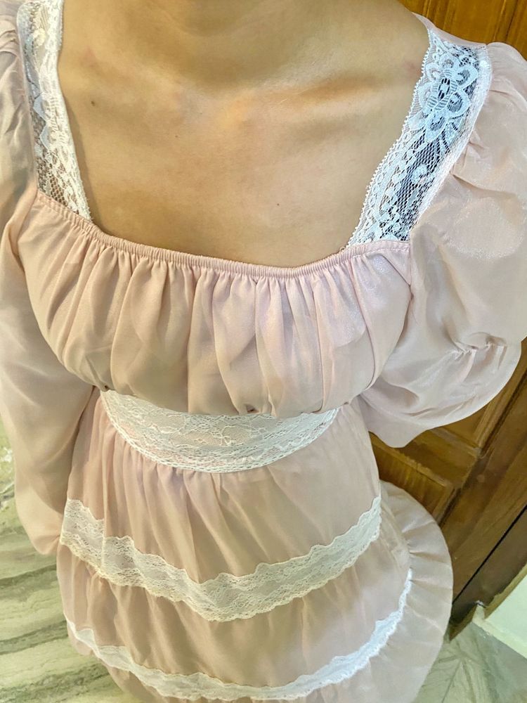 Imported  Coquette Pink Dress