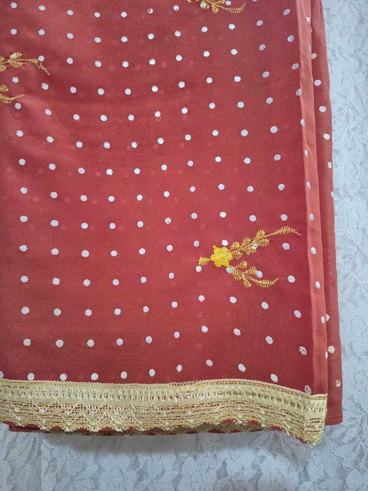 Elegant Polka Dot Saree