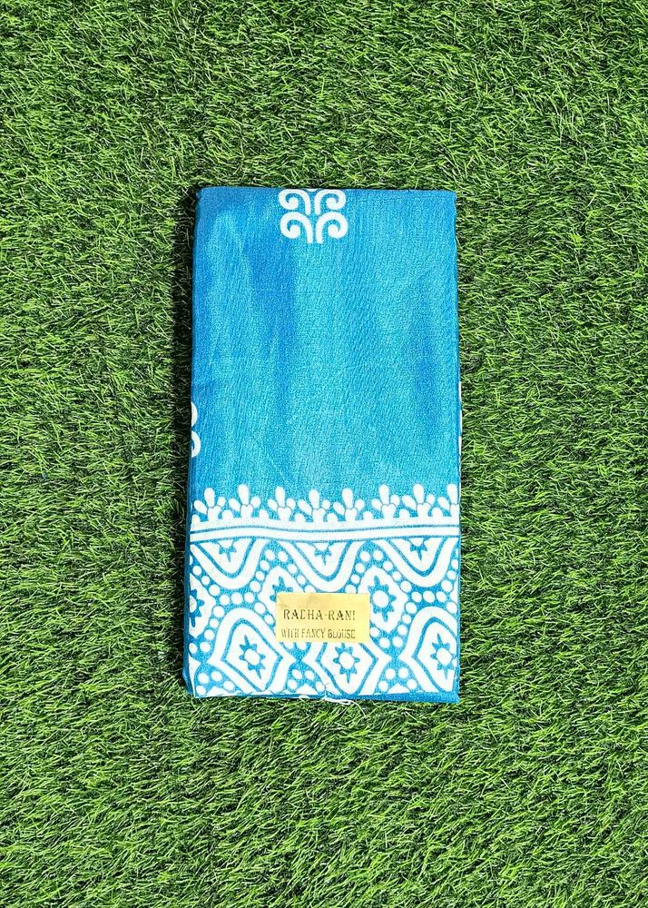 Replica Silk Saree - Sky Blue