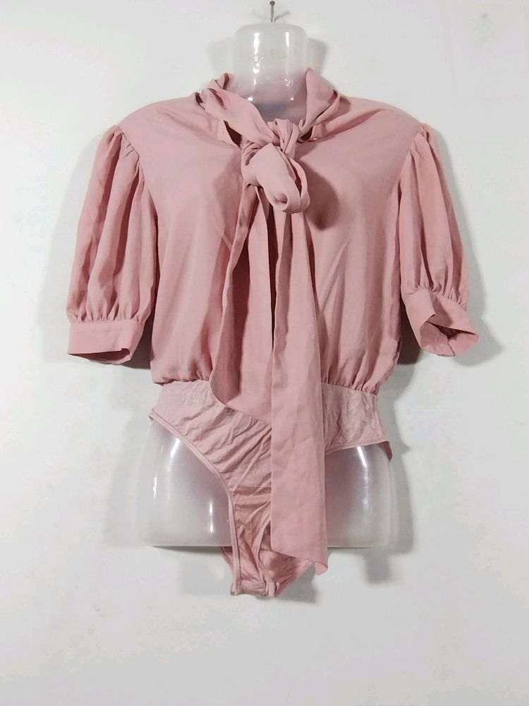 Peach Casual Bodycon Dress (Women)