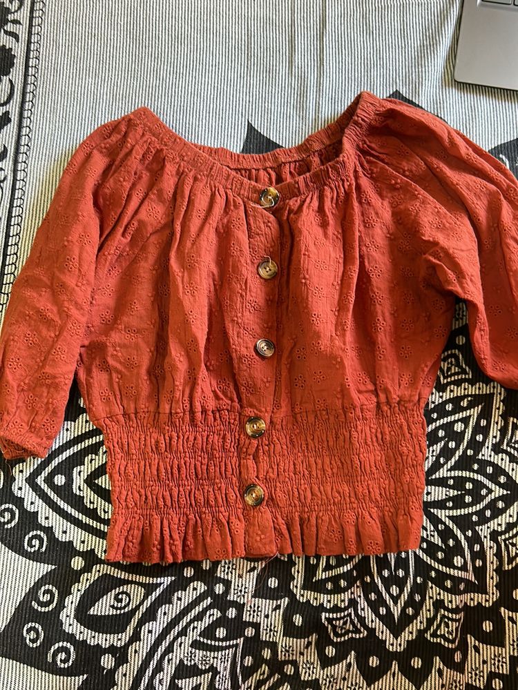 Orange Crop Top