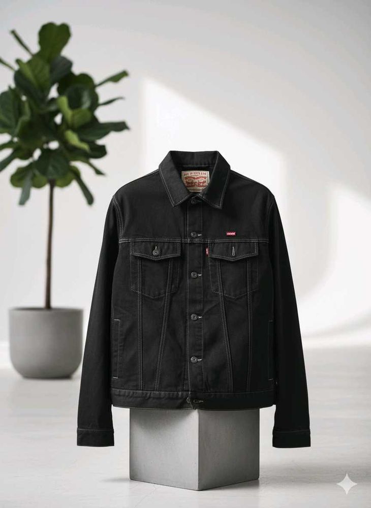 Levi&#39;s Black Denim Jacket Brand New