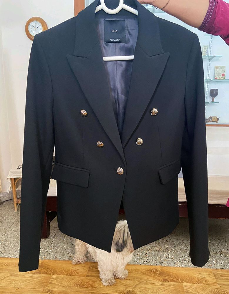 MANGO women black solid blazer/jacket