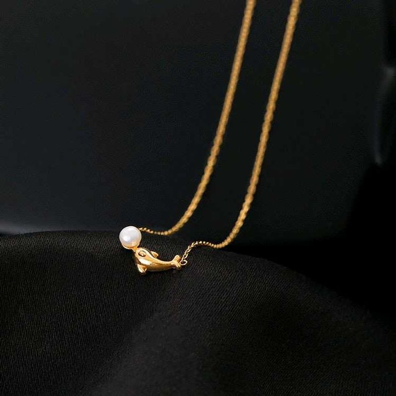 Dolphin Pearl Necklace