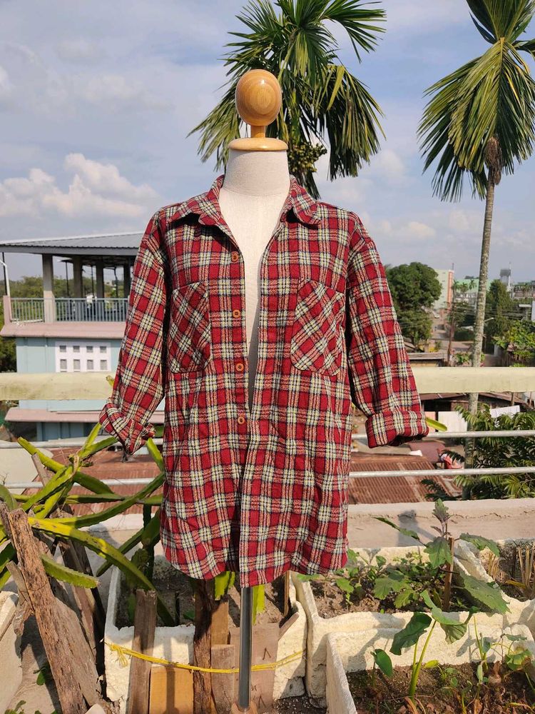 Red Plaid Flannel Shirt