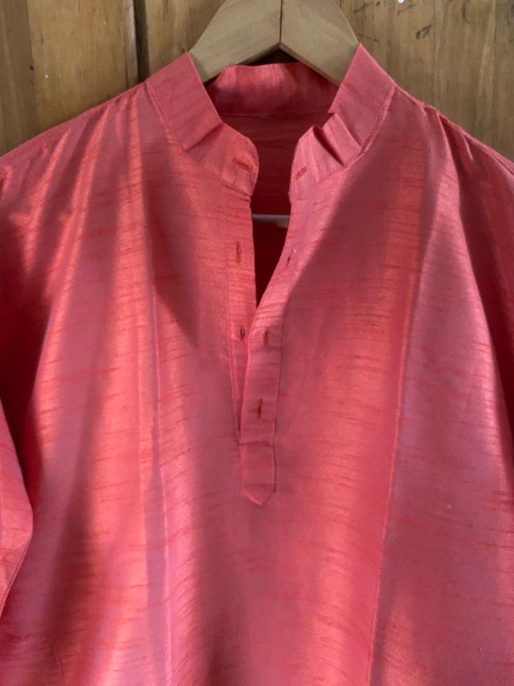 Coral Men’s Silk Festive Kurta