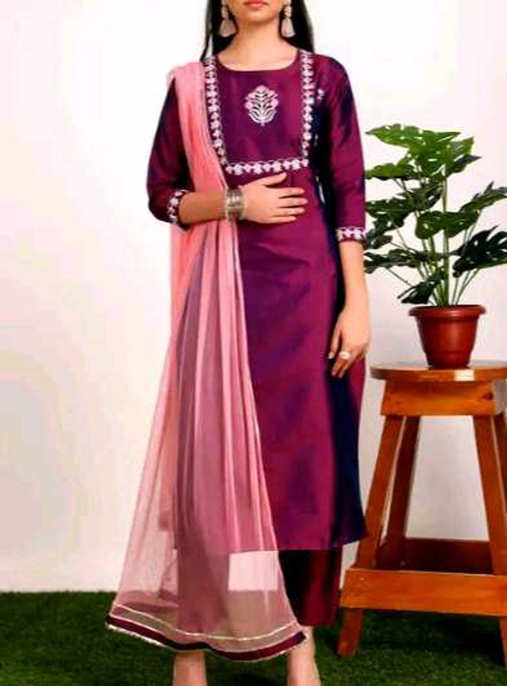Staing Silk Kurta Set 🤌🏻💞