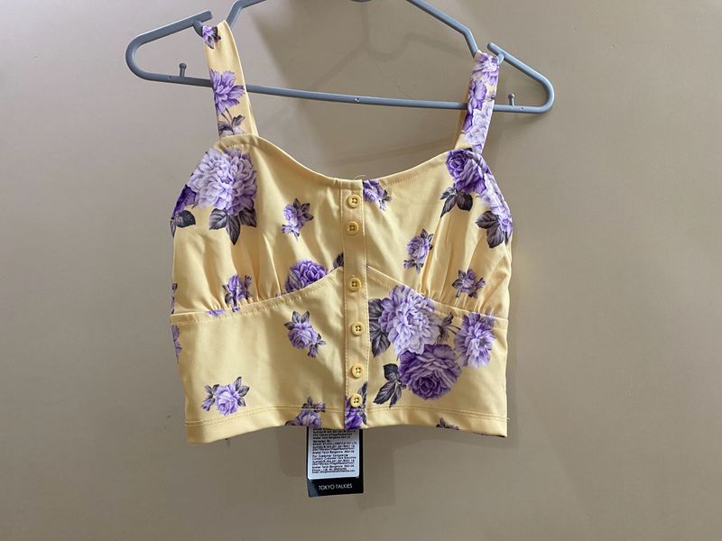 New Tokyo Talkies Printed Crop Top Xs Size