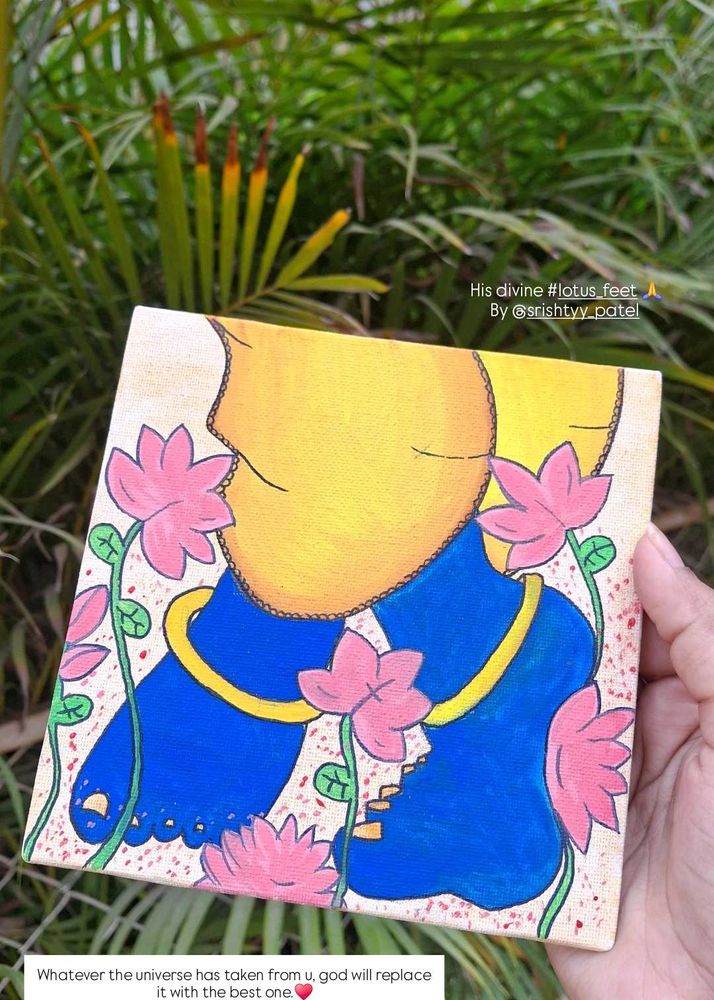 A Beautiful Lotus Feet Canvas Paiting