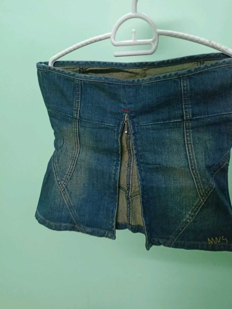 Denim Zip-Front