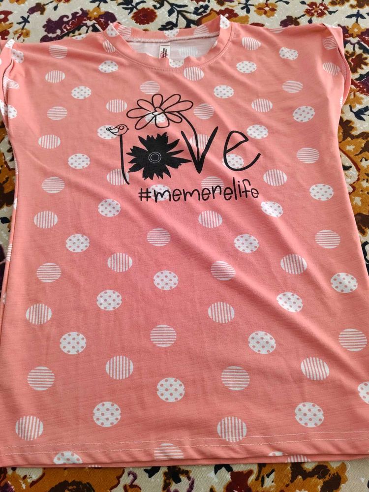 Cute Graphic Print Top