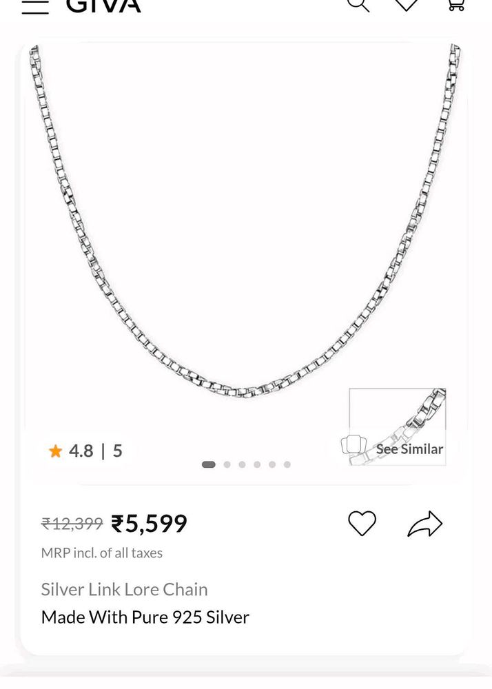 Giva Real 925 Silver Chain
