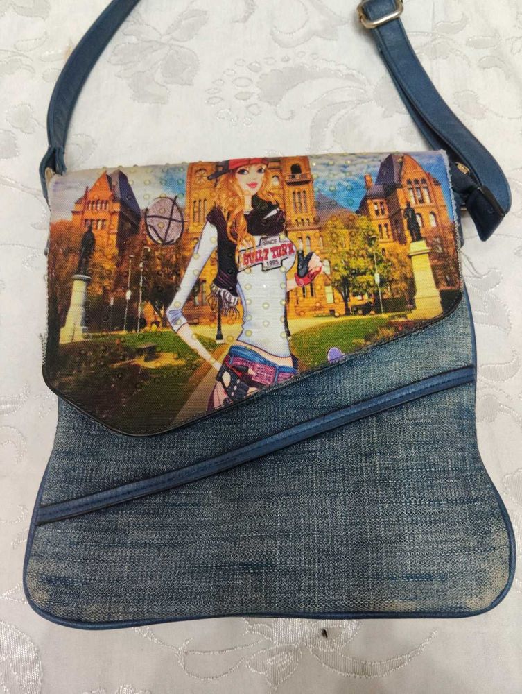 Denim Crossbody Bag