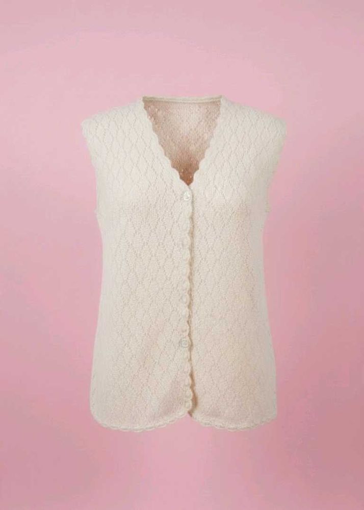 Vintage Knit Vest - Button Up