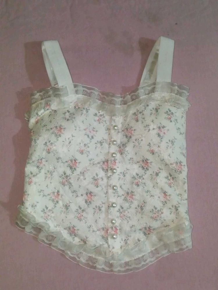 Floral Lace Corset Top